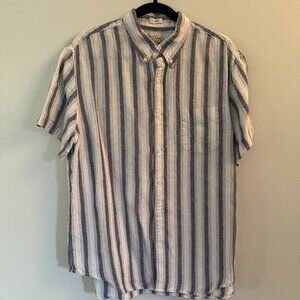 J Crew Short Sleeve Button Down Irish Linen Shirt